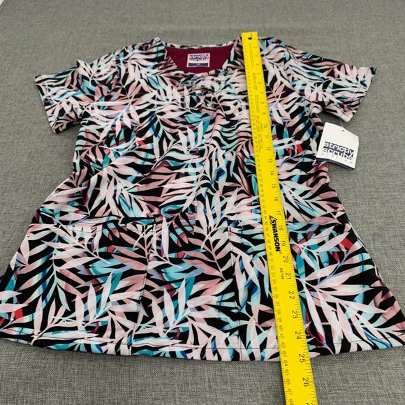 Brand New! Strictly Scrubs Stretch Top Women's XS Multicolor Comfortable Soft - Picture 7 of 13